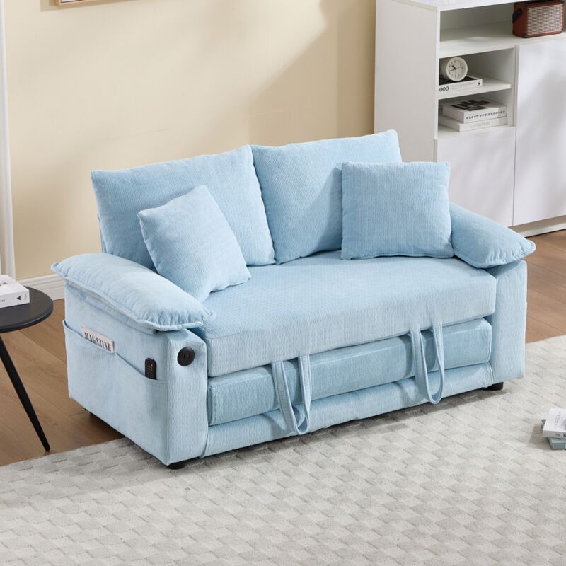 Jidpop 3-in-1 Upholstered Futon Sofa image number 2