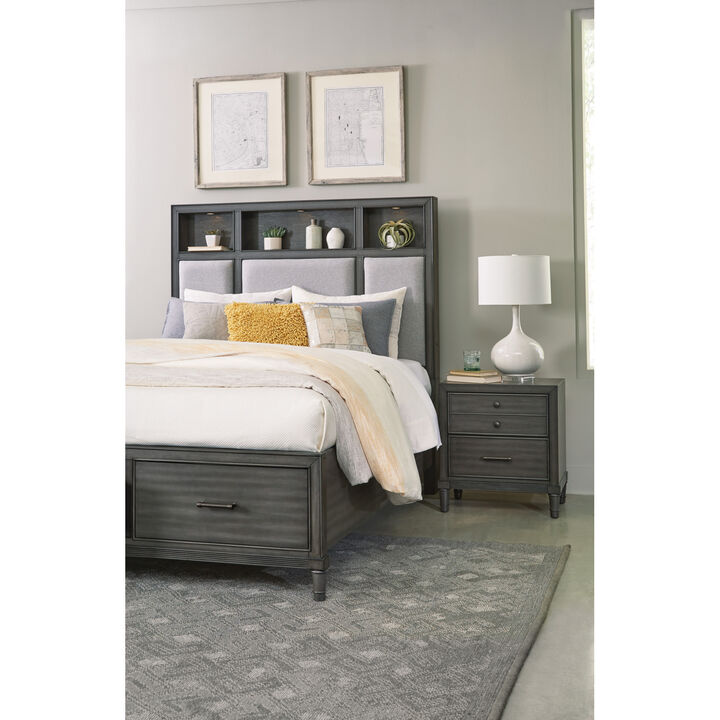 Transitional Style Gray Finish 1pc Nightstand of Drawers Versatile Look Bedroom Furniture