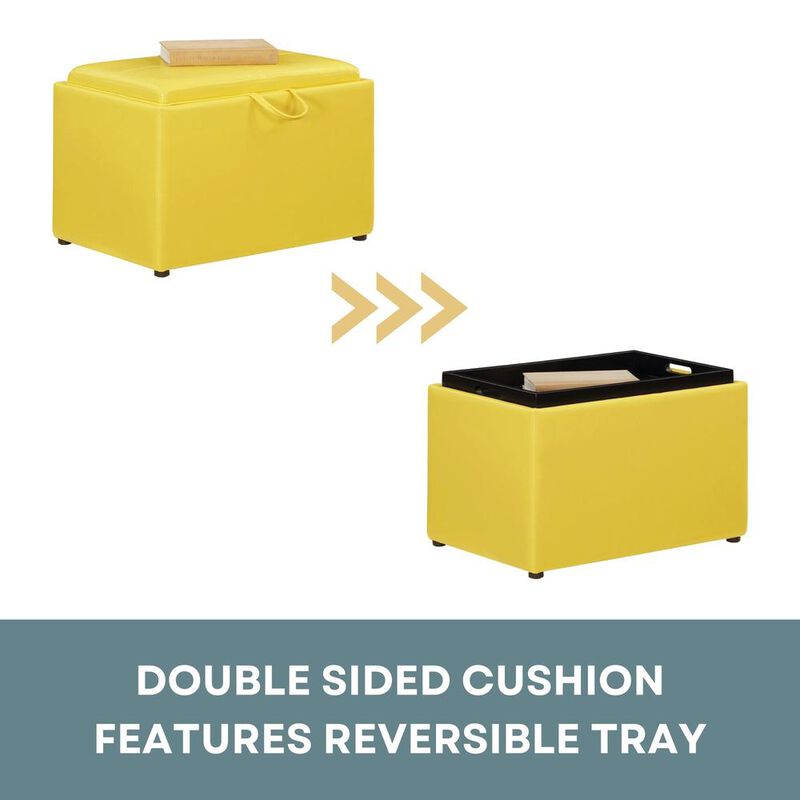 Convience Concept, Inc. Accent Storage Ottoman with Reversible Tray