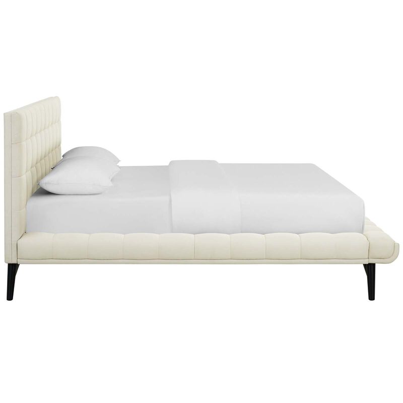 Modway - Julia Queen Biscuit Tufted Upholstered Fabric Platform Bed image number 3