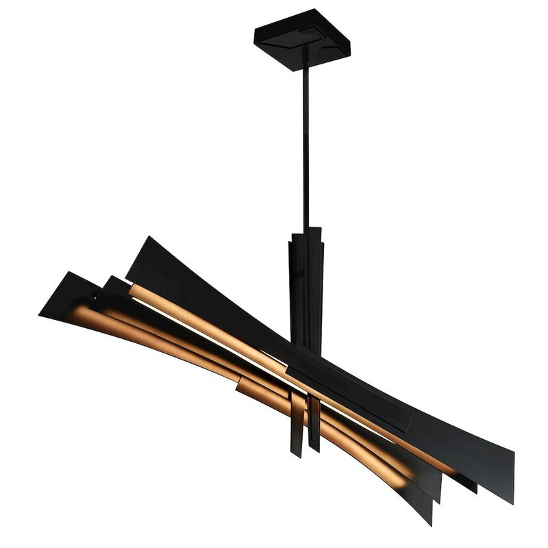 CWI Lighting Solara Integrated LED Black Chandelier