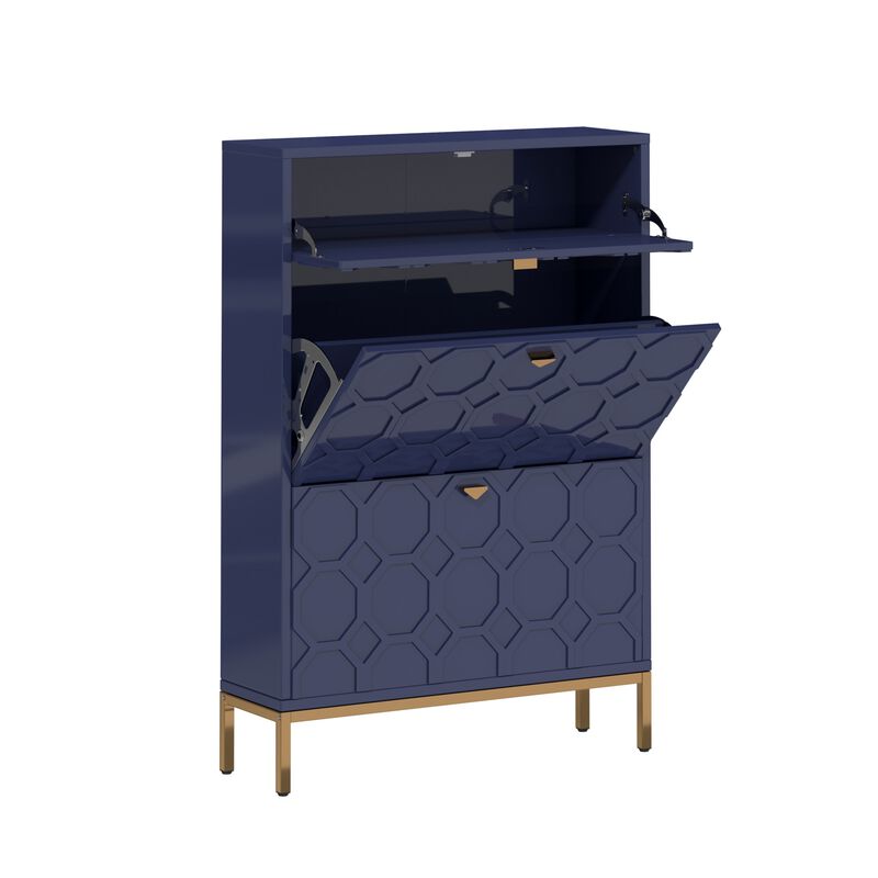46.6 in. H x 31.5 in. W. MDF Shoe Storage Cabinet 24-Pair image number 9