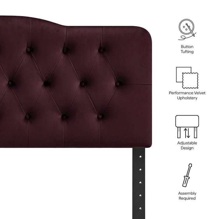 Annabel Stain-Resistant Performance Velvet Full Headboard