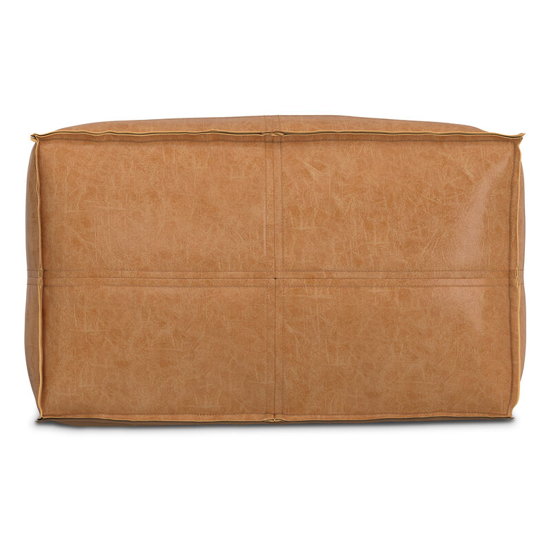 Simpli Home Brody 24W Square Top Stitch Pouf image number 2
