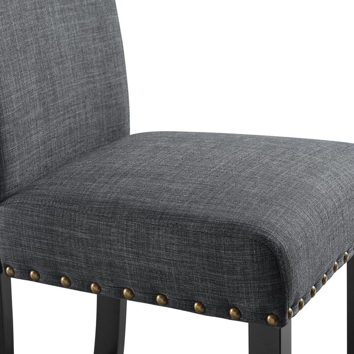 New Classic Furniture Furniture Crispin Solid Wood 29 Barstool - Granite Gray (Set of 2)