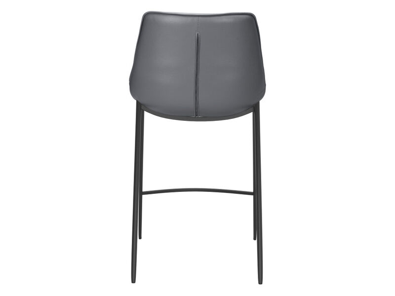 Magnus Counter Stool (Set of 2) Dark Gray & Black