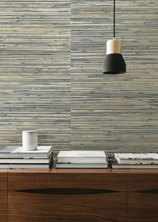 Ranong Champagne Grasscloth Wallpaper