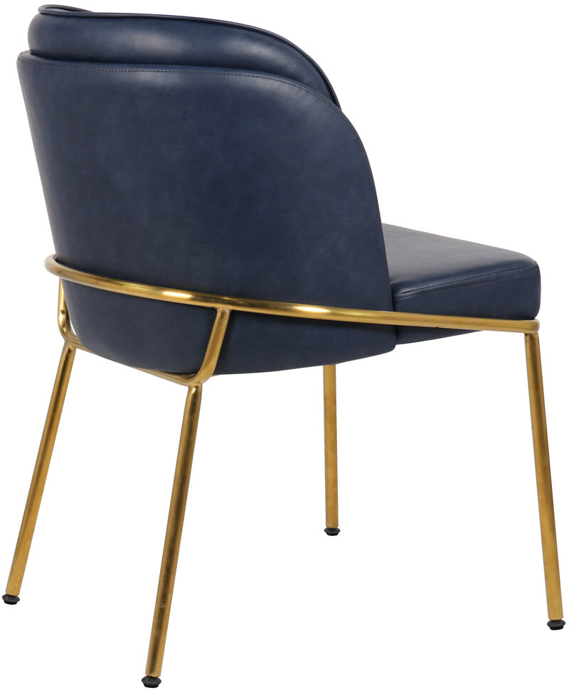 Meridian Furniture Jagger Navy Vegan Leather Dining Chair, Set of 2 image number 6