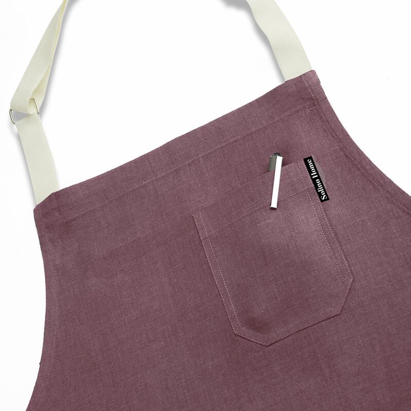 Solino Home 100% Pure Linen Apron - Kitchen Linen image number 2
