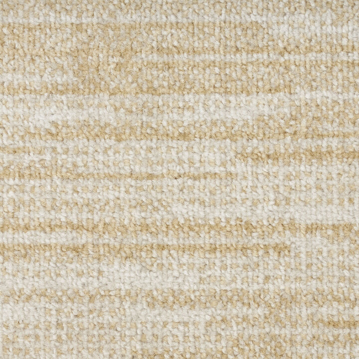 HomeRoots 7' Ivory And Gold Square Abstract Indoor Outdoor Area Rug