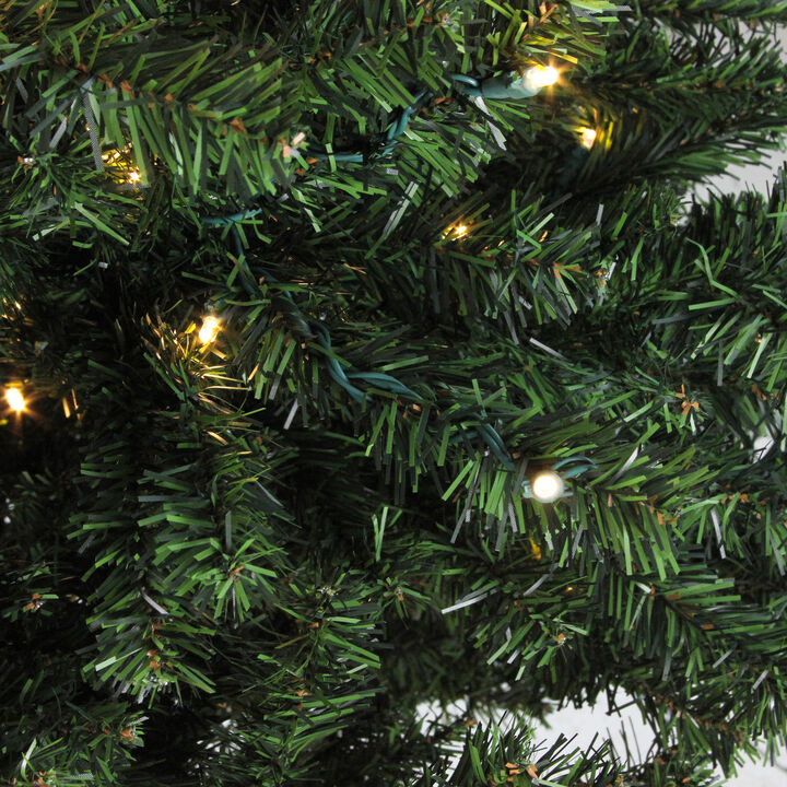 6' Pre-Lit Medium Canadian Pine Artificial Christmas Tree - Candlelight LED Lights