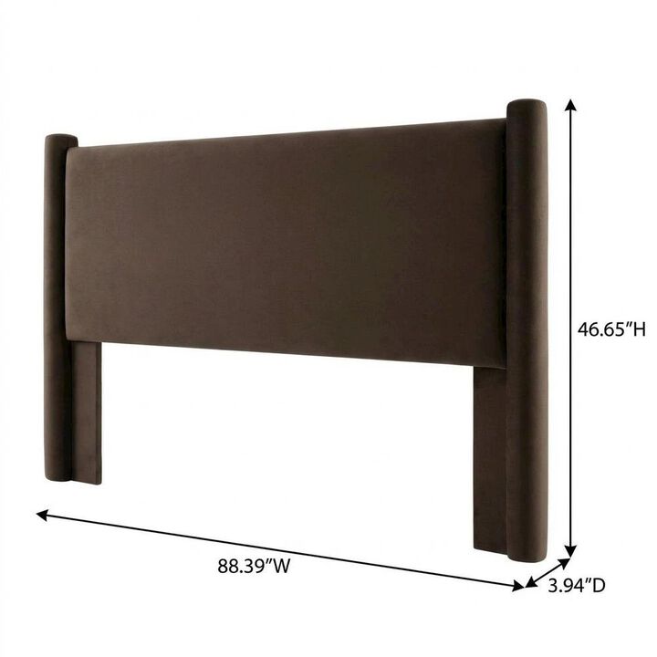Velvet King Headboard in Soft Fabric, Plush Upholstery, Elegant Design