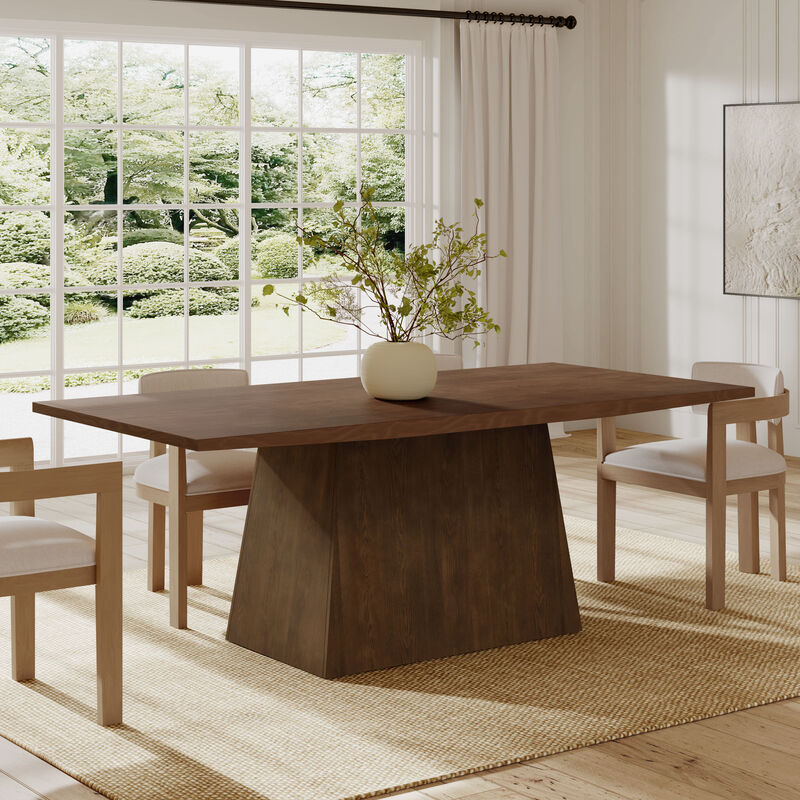 Christopher Knight Home Puerta 82" Farmhouse Pedestal Dining Table image number 1