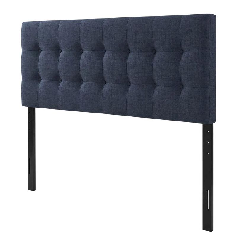 Fabric-Upholstered King Headboard, Wall Mount Padded Panel King Size Only, Navy image number 2