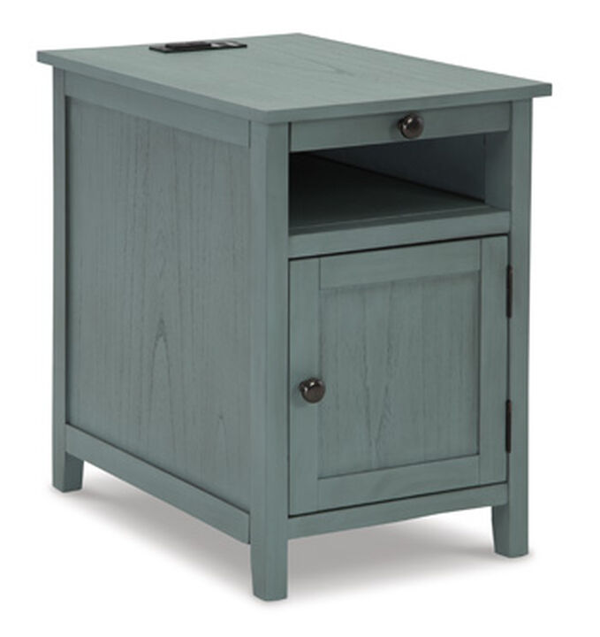 Treytown Teal Chair Side End Table