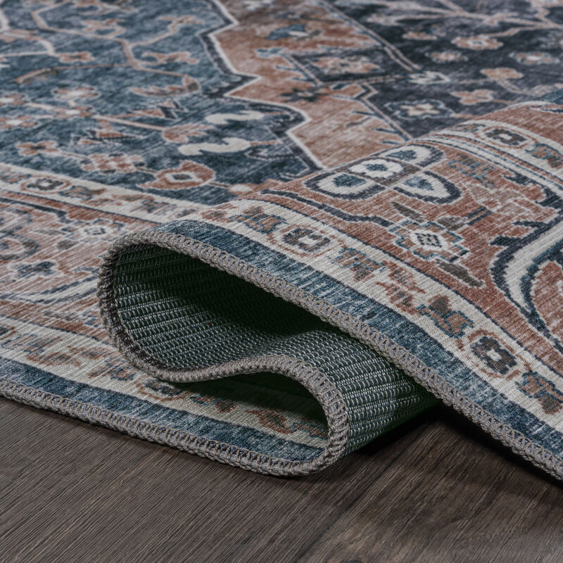 Alacati Ogee Medallion Machine-Washable Area Rug