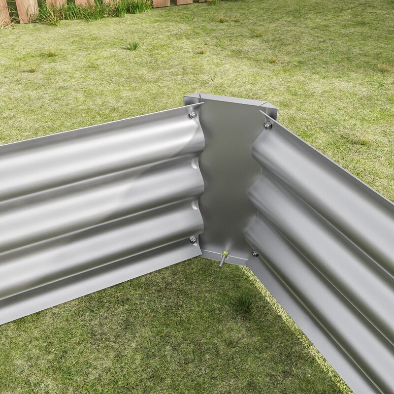Clihome 6&times;3&times;1ft Metal Raised Rectangle Planter Beds for Plants image number 5