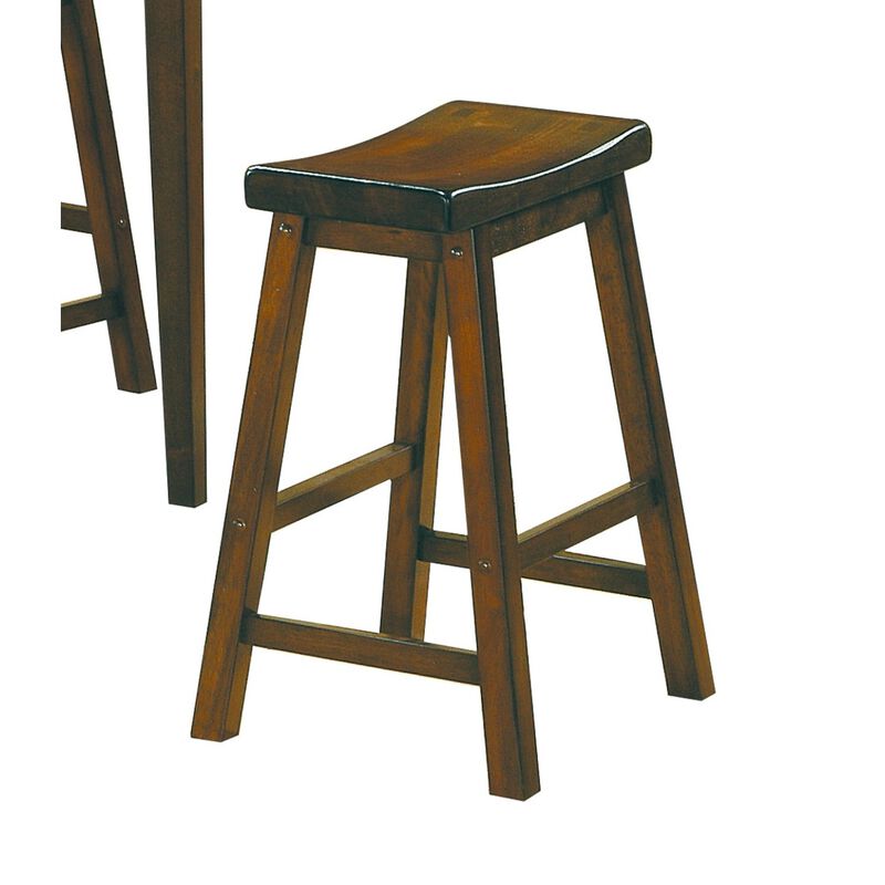 Streamdale 29'' Saddle Seat Bar Stools, 2-Pack (Cherry Finish) image number 6