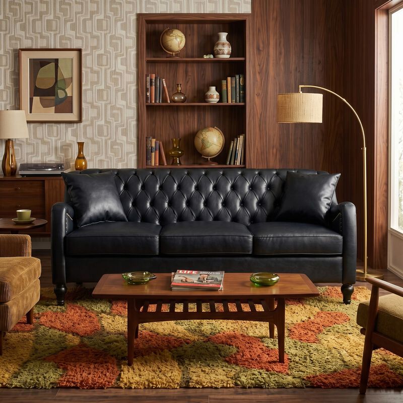 Zutung PU Leather 3‑Seater Sofa image number 2
