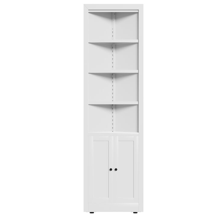 Widwib Tall Metal Corner Storage Cabinet