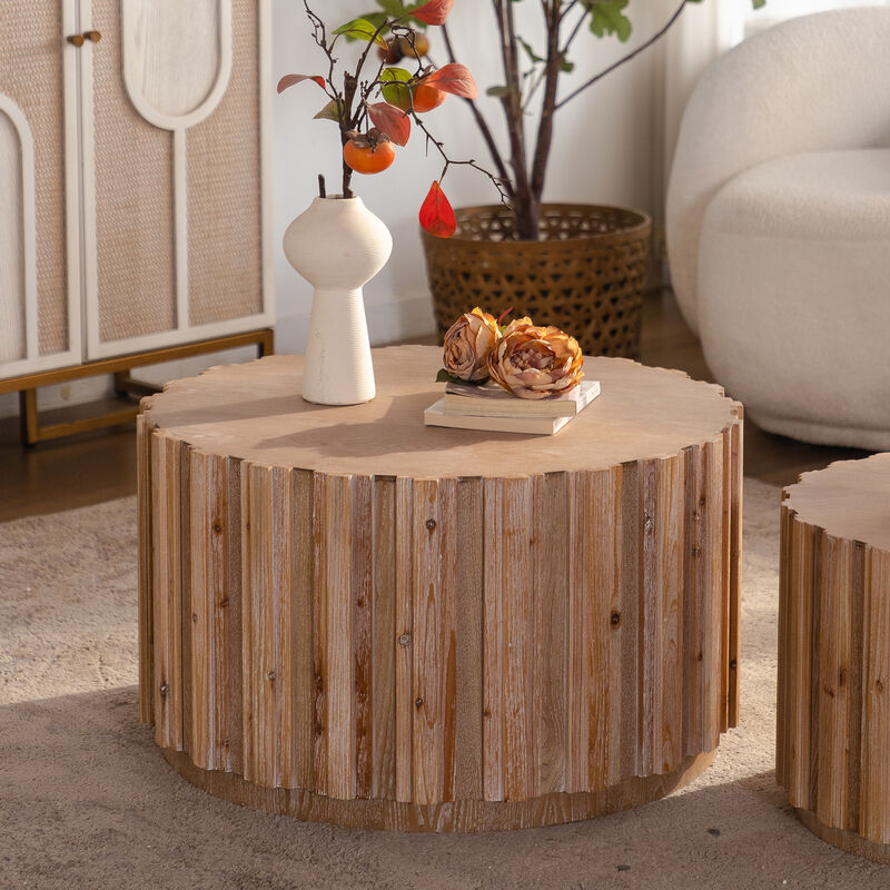 Smiful Round Coffee Table Set of 2 image number 4