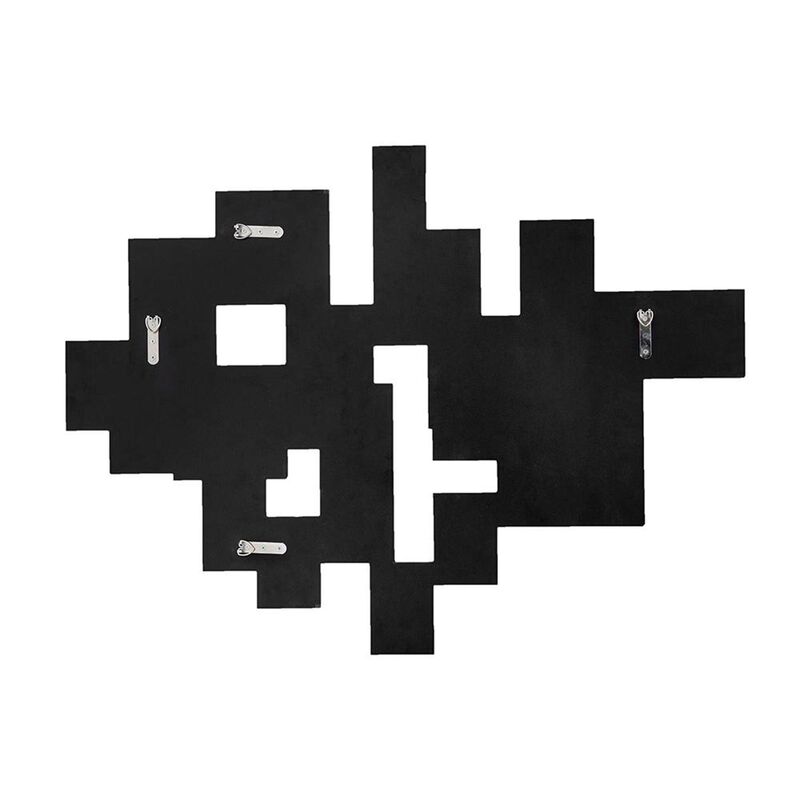 HomeRoots 30" Clear Abstract Glass Contemporary Panels Unframed Accent Mirror image number 4