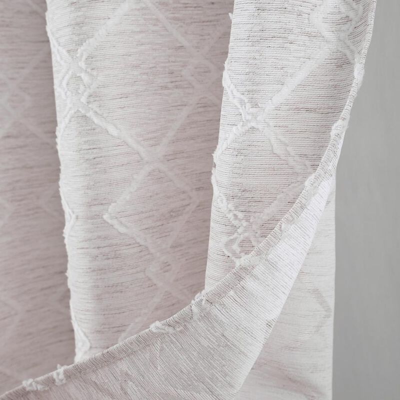 RT Designers Collection Connor Jacquard Premium & Stylish Grommet Panel 54" x 84" Beige