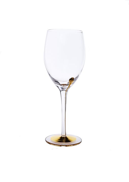 Set of 6 Water Glasses with Gold Reflection
