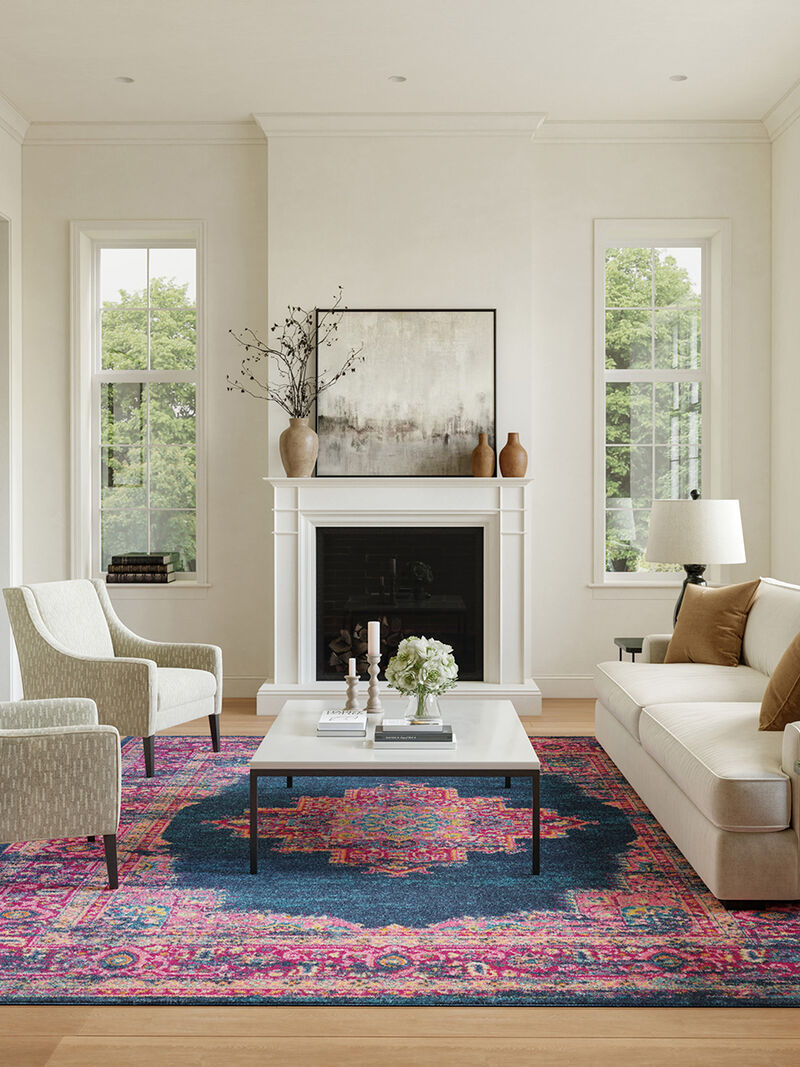 Passion PSN03 Blue 10' x 14' Rug