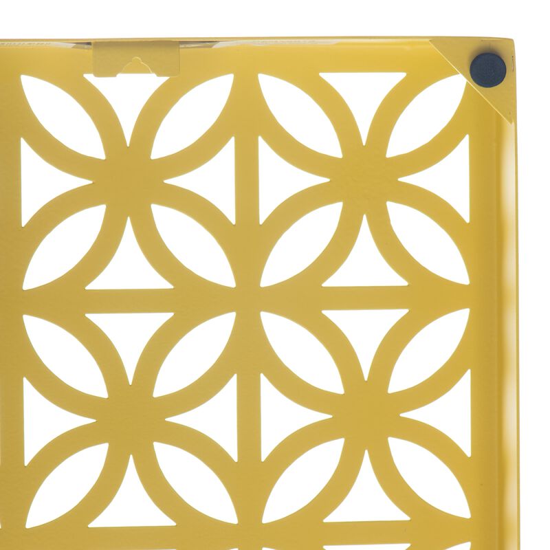 Breeze Block Metal Wall Tile: 7' x 7 ' Lemon