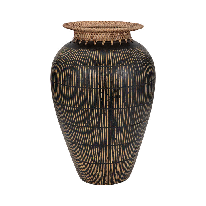 Terracotta, 19" Lines Vase