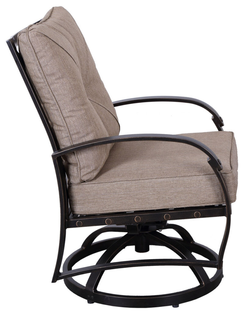 Kain Swivel Rocker Patio Dining Chair with Cushion