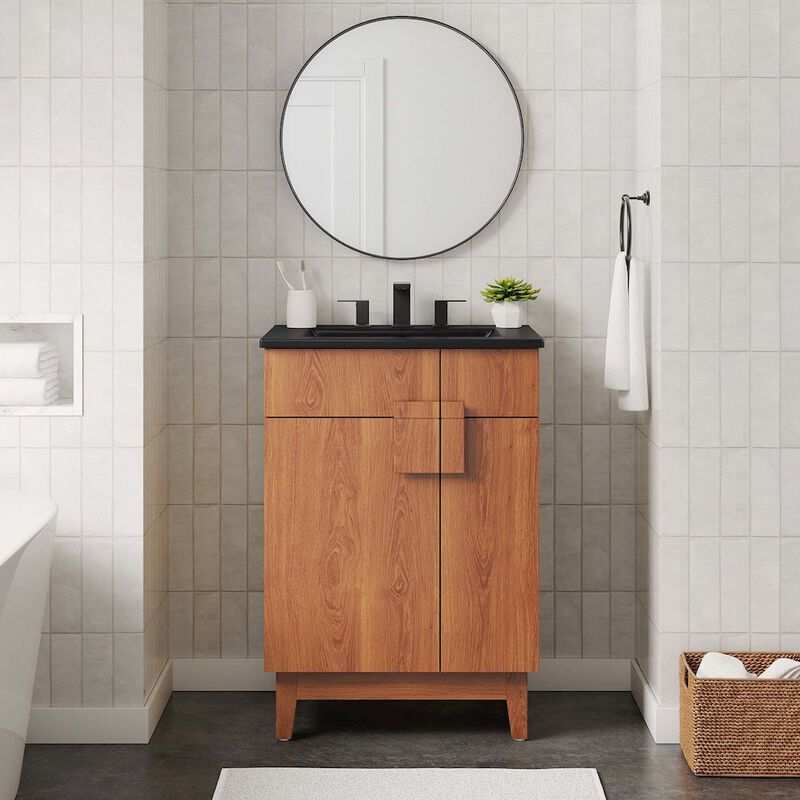 Modway Miles Vanity, Black Walnut image number 9