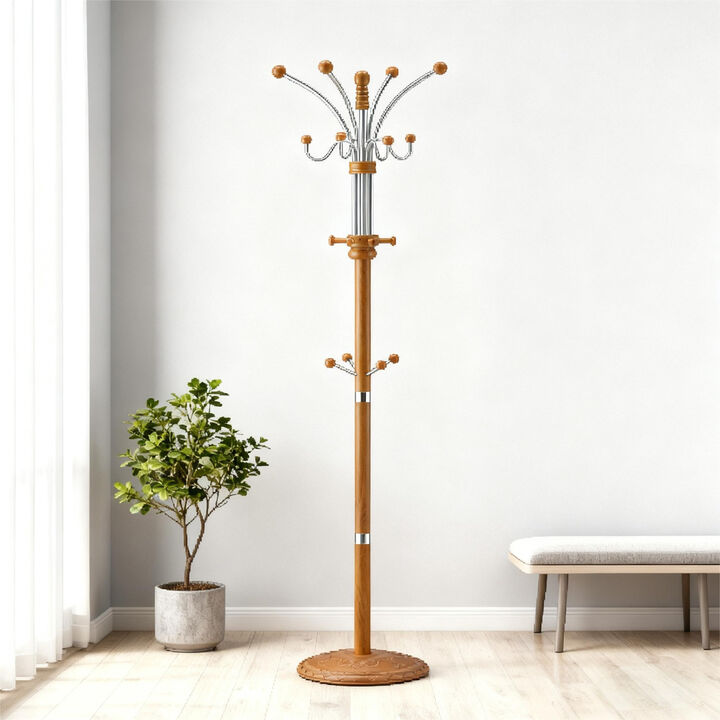Merax Wooden Metal Coat Rack