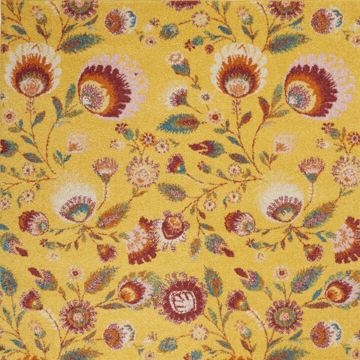 HomeRoots Floral Power Loom Area Rug