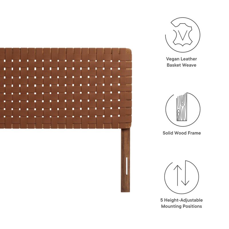 Sparta Weave Vegan Leather King Headboard image number 3