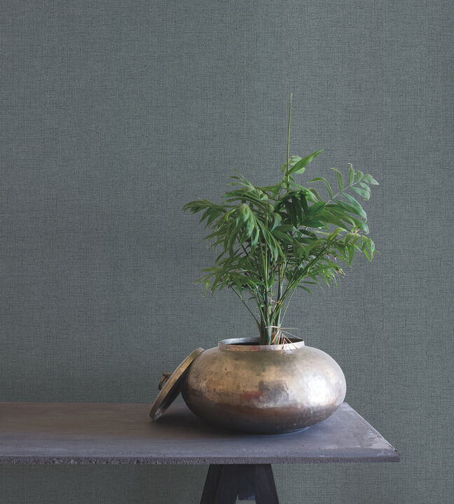 Rugged Linen Juniper Wallpaper