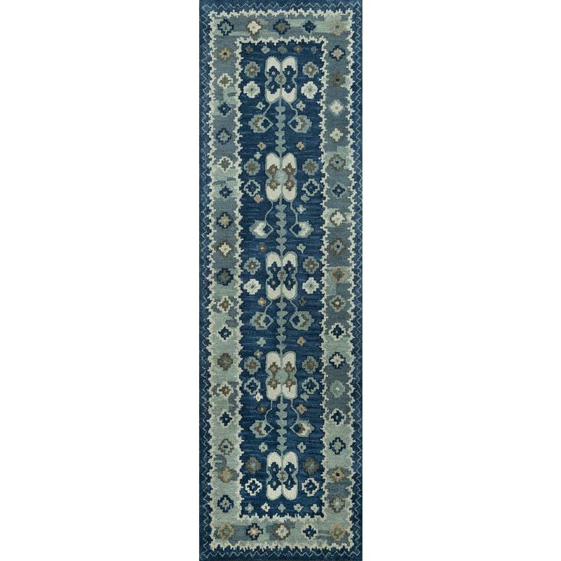 Momeni Traditional Rectangle Area Rug, Blue, 5' X 8'