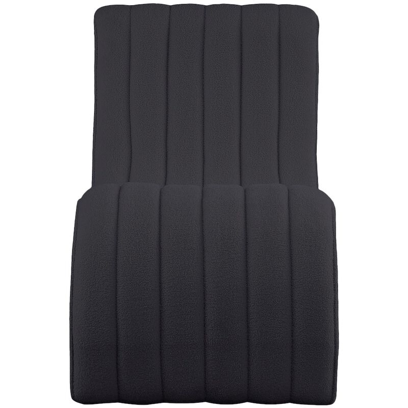 Meridian Furniture Orian Black Teddy Fabric Chaise