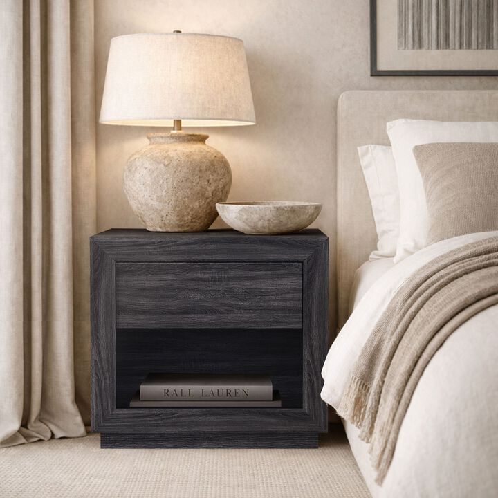 Soren 26" 1-Drawer Nightstand in Gray