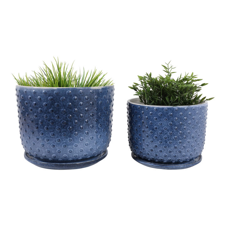 S/2 10/12" Dotted Planter