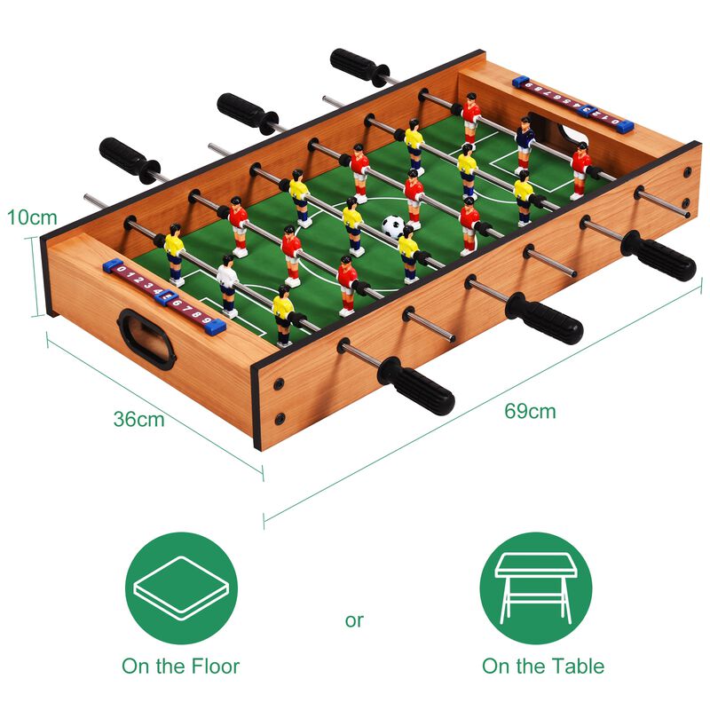 2 in 1 Multi Game Table with Air Hockey and Foosball for Indoor Outdoor Play-Light Brown image number 2