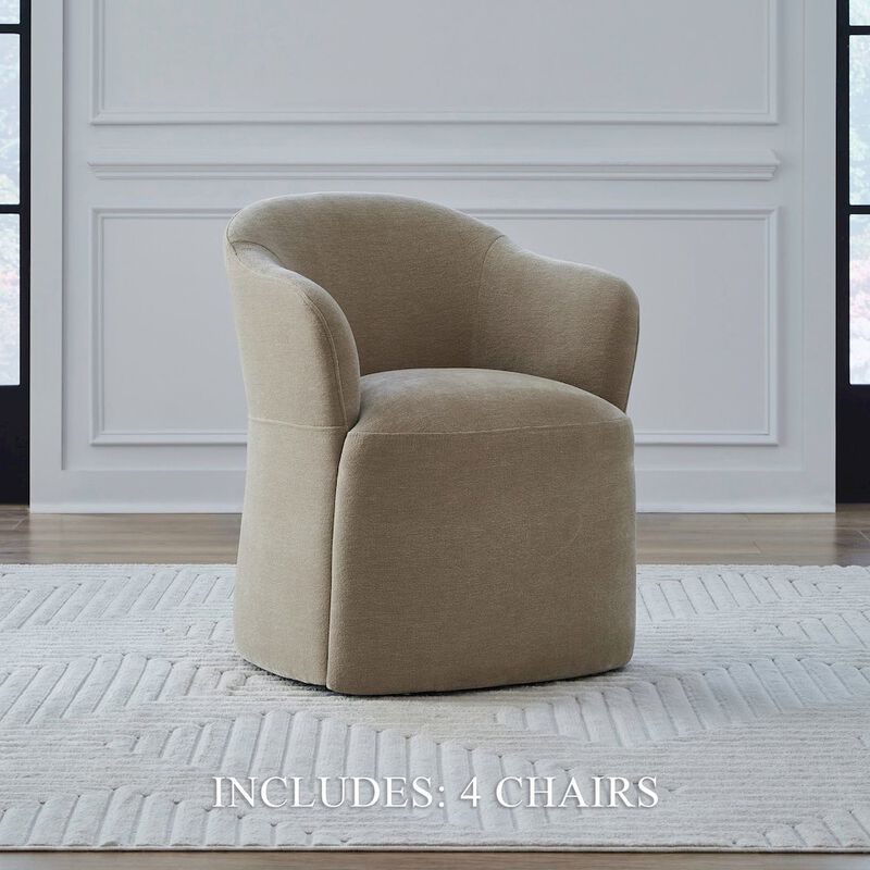 Liberty Furniture Accent Dining Chairs with Castors - Squared Arm - Wicker Upholstry - Set of Four image number 8