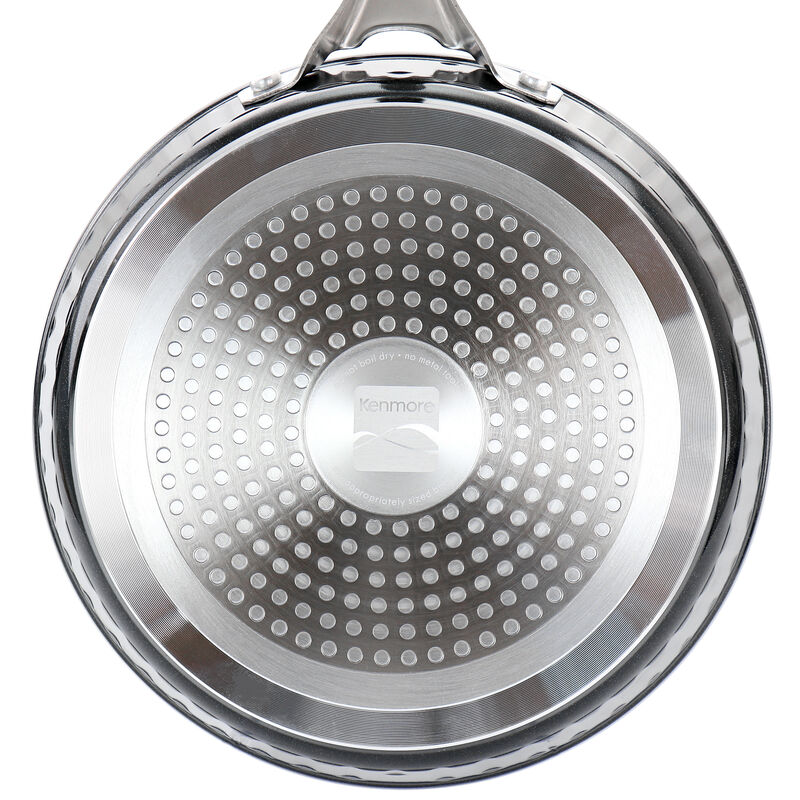 Kenmore Logan 10 Piece Aluminum Nonstick Cookware Set in Black with Wood Utensils