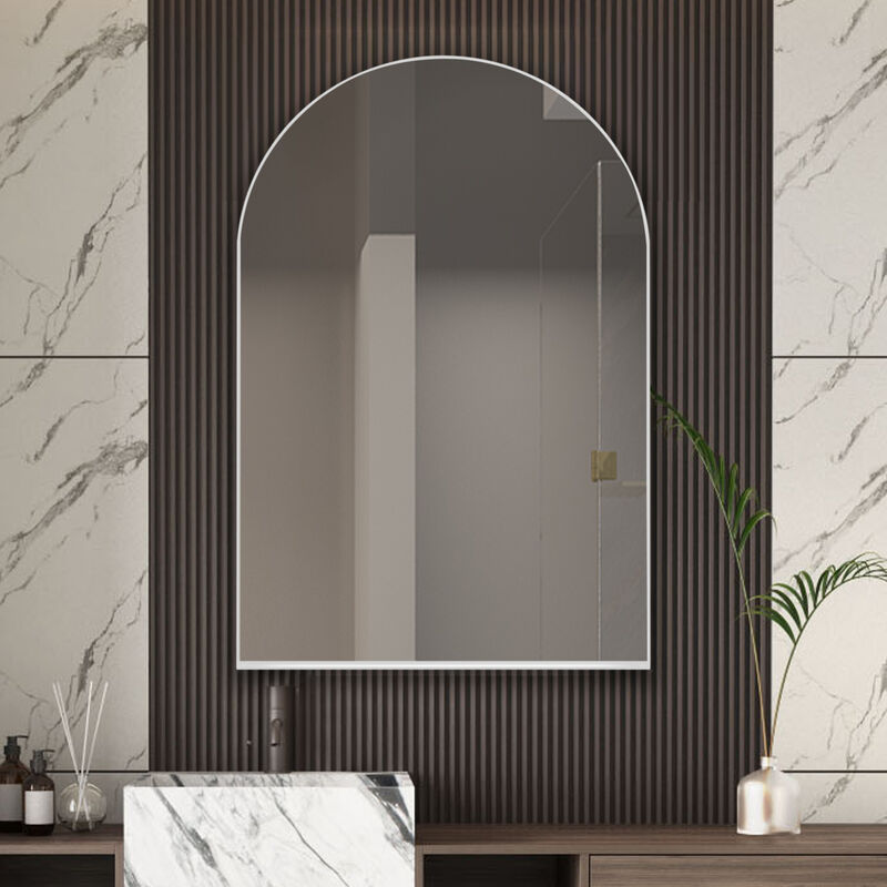 ELEMENT ACE Arched Recessed Medicine Cabinet with Mirror and Adjustable Shelves for Modern Bathroom Storage Solutions image number 3