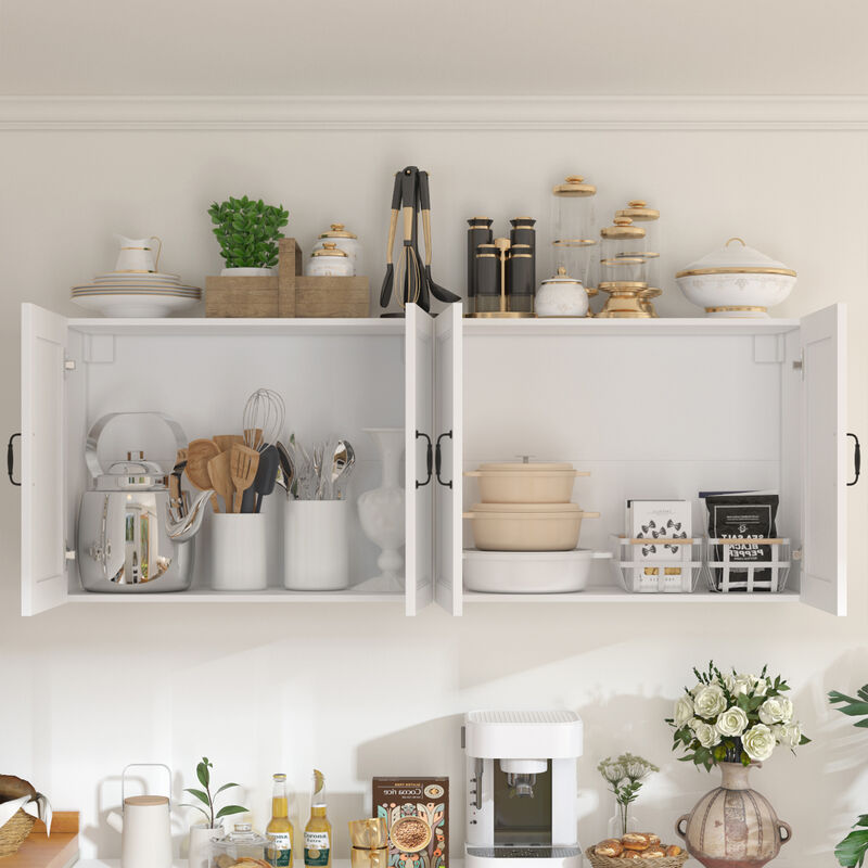 63" W Kitchen Pantry With 8 Door 2 Drawer