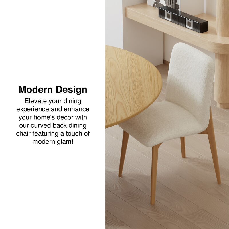 Bethea Upholstered Modern Dining Chairs with Black Leg (Set of 2)