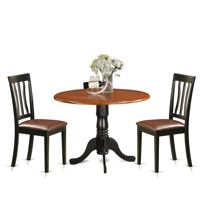 Dining set - 3 Pcs with 2 Wood Chairs