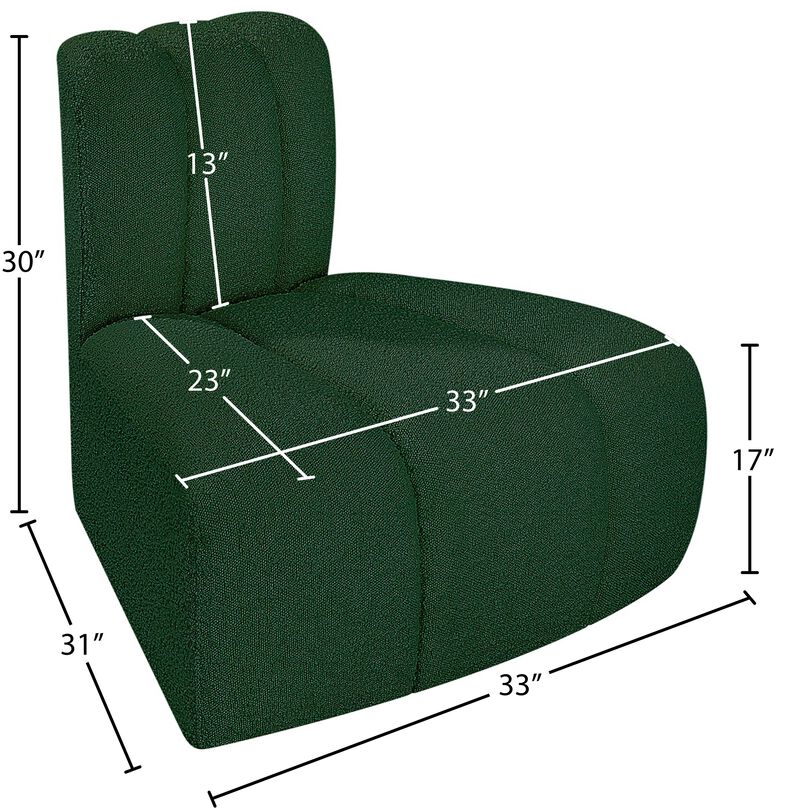 Meridian Furniture Arc Black Boucle Fabric Reverse Corner image number 7