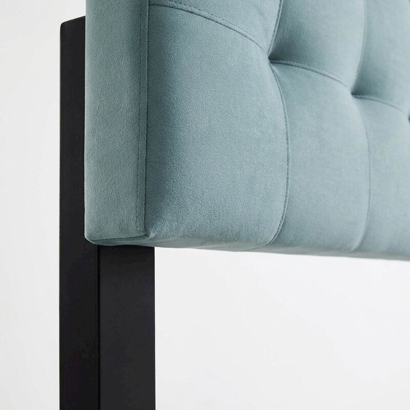 Biscuit Tufted Full Headboard in Performance Velvet with Elegant Design image number 5